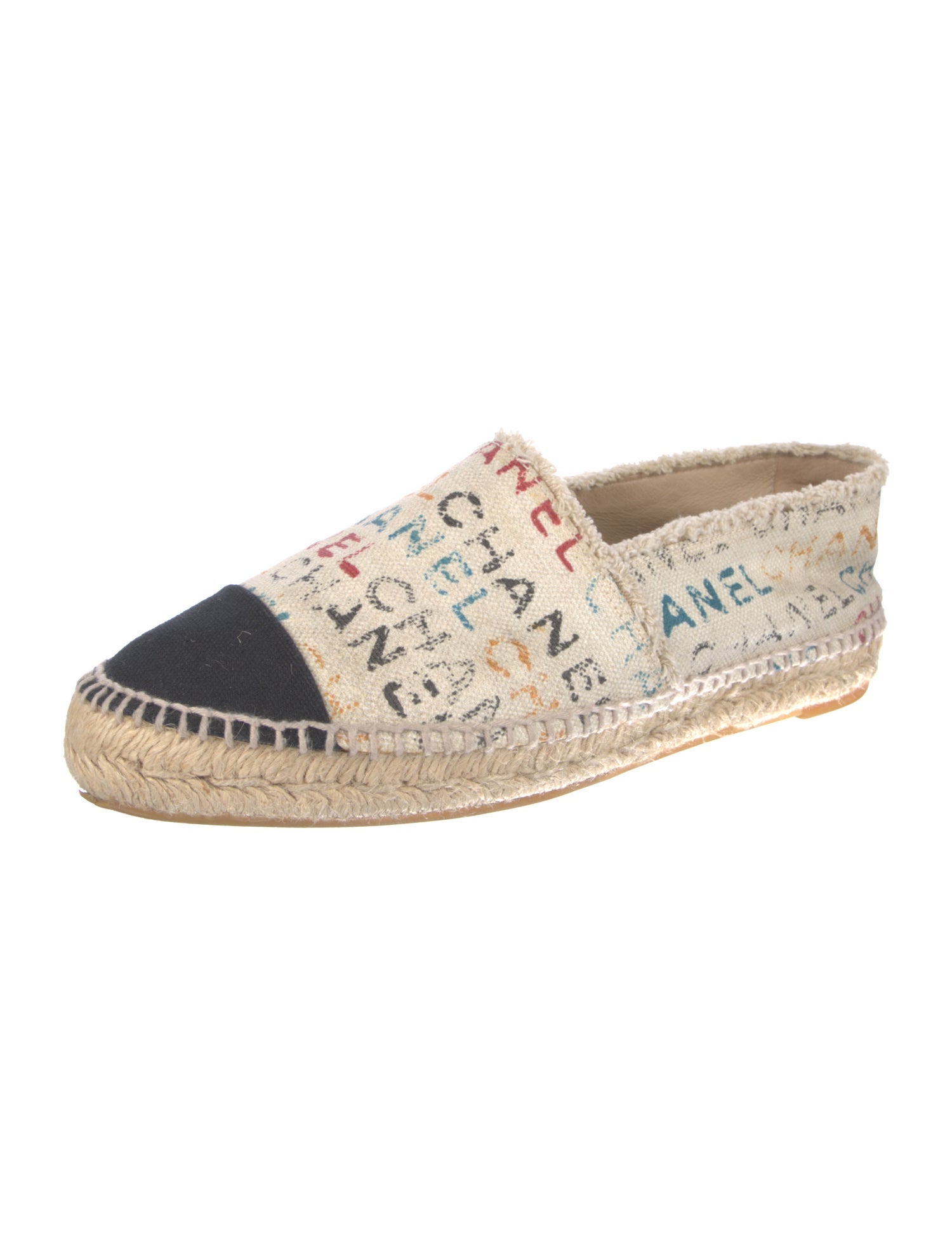 Chanel Interlocking CC Logo Canvas Espadrilles